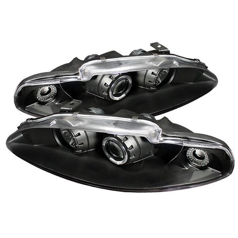 Spyder Auto Mitsubishi Eclipse 95-96 Projector Headlights - LED Halo - Black - High H1 (Included) - Low H1 (Included) - Modern Automotive Performance
