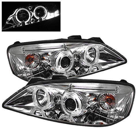 Spyder Auto Pontiac G6 2/4DR 05-08 Projector Headlights - LED Halo - LED ( Replaceable LEDs ) - Chrome - High H1 (Included) - Low H1 (Included) - Modern Automotive Performance
