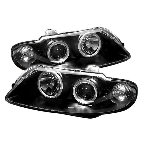 Spyder Auto Pontiac GTO 04-06 Projector Headlights - LED Halo - LED ( Replaceable LEDs ) - Black - High H1 (Included) - Low H1 (Included) - Modern Automotive Performance
