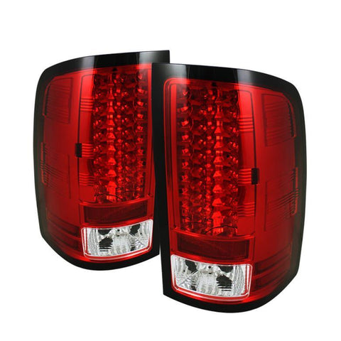 Spyder Auto  GMC Sierra 07-13 (Not fit 3500 Dually 4 Rear Wheels) LED Tail Lights - Red Clear