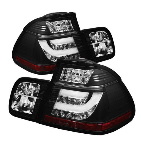 Spyder Auto  BMW E46 3-Series 02-05 4Dr Light Bar Style LED Tail Lights - Black - Modern Automotive Performance
