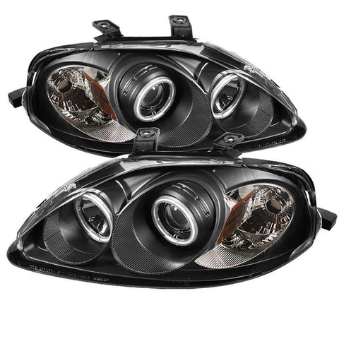 Spyder Auto Honda Civic 99-00 Projector Headlights - CCFL Halo - Black - High H1 (Included) - Low H1 (Included) - Modern Automotive Performance
