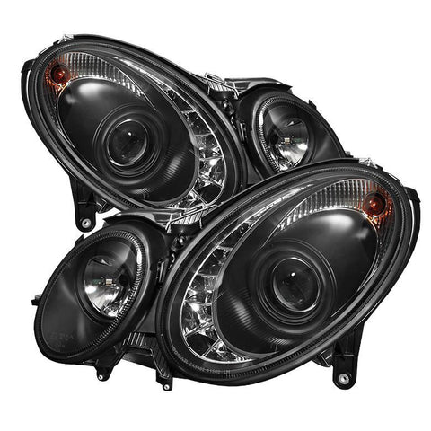 Spyder Auto  Mercedes Benz E-Class 03-06 Projector Headlights - Xenon/HID Model Only ( Not Compatible With Halogen Model ) - DRL- Black - High H7 (Included) - Low D2R (Not Included) - Modern Automotive Performance
