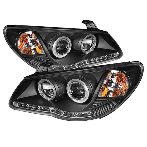 Spyder Auto Hyundai Elantra 07-10 Projector Headlights - LED Halo - DRL - Black - High H1 (Included) - Low H7 (Included) - Modern Automotive Performance
