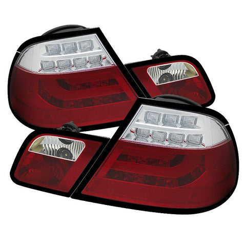 Spyder Auto  BMW E46 00-03 2Dr Coupe ( Will Not Fit Convertible ) Light Bar LED Tail Lights - Red Clear - Modern Automotive Performance
