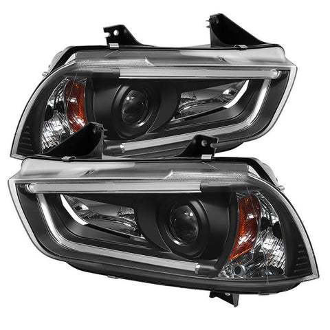 Spyder Auto Dodge Charger 11-14 Projector Headlights - Xenon/HID Model Only (Not Compatible With Halogen Model ) - Light Tube DRL - Black - High H1 (Included) - Low D3S (Not Included) - Modern Automotive Performance
