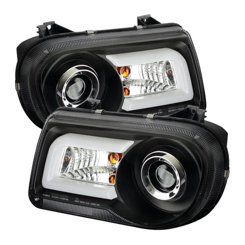 Spyder Auto  Chrysler 300C 05-10 Projector Headlights  - LED DRL - Black - High H1 (Included) - Low 9006 (Not Included) - Modern Automotive Performance
