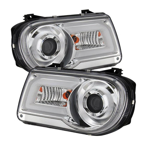 Spyder Auto  Chrysler 300C 05-10 Projector Headlights  - LED DRL - Chrome - High H1 (Included) - Low 9006 (Not Included) - Modern Automotive Performance

