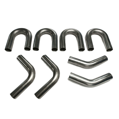 Squirrelly 3" 304SS Mandrel Bend DIY Kit - 45/180/90° Piping for Exhaust Hotrod (FABKIT-3)