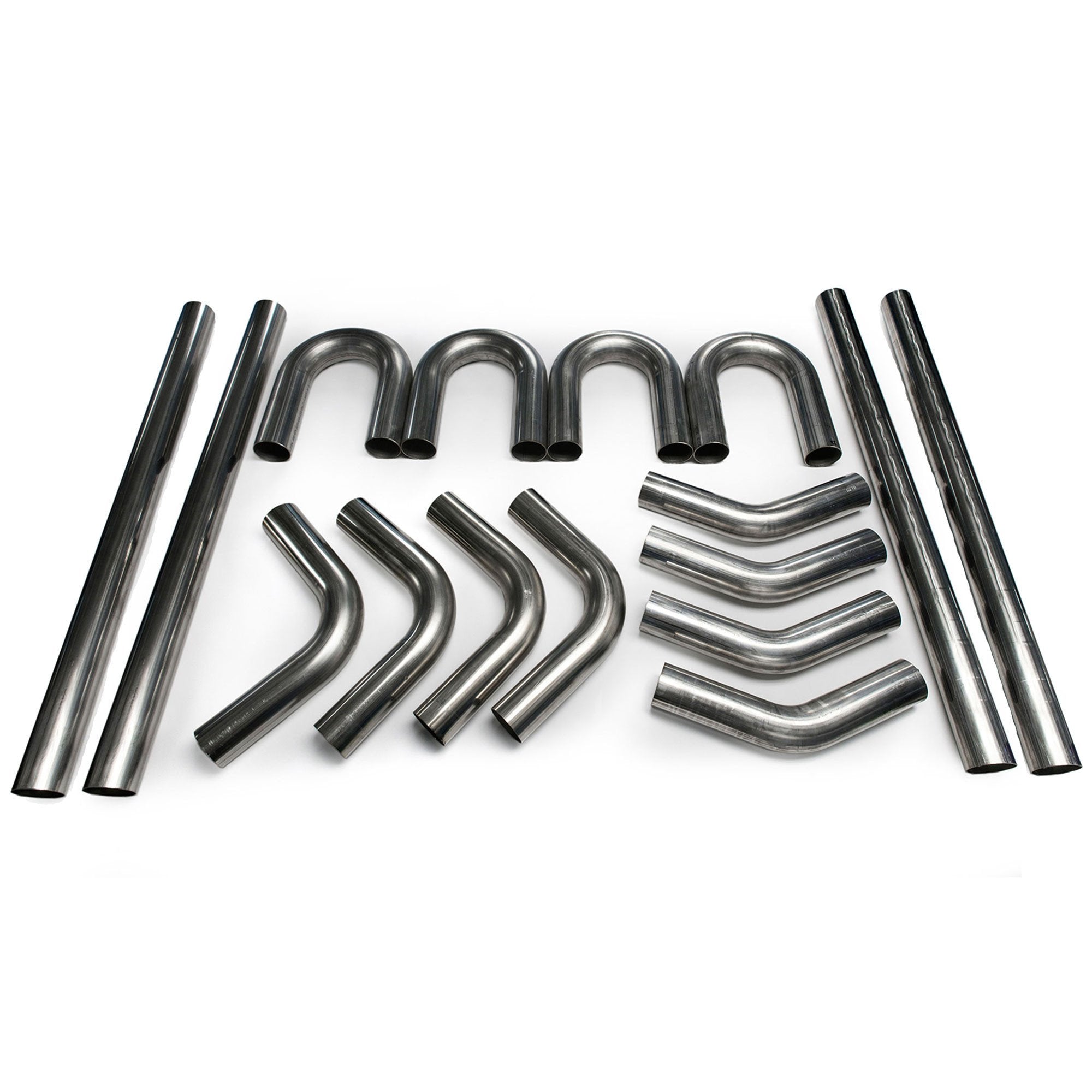 Squirrelly 2.5 304 Stainless Mandrel Bend Kit / 45 / 180 / 90 / Straight  Exhaust Tubing