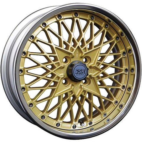 SSR Wheels Formula Mesh Gold with a Machined Lip 16x7.5 | 4x100 (SM16750+45R4CXG)