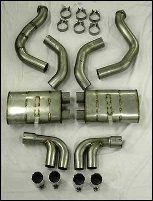 Stainless Works Axle-back Quad-tip "Turbo" Exhaust (Corvette C5) - Modern Automotive Performance
