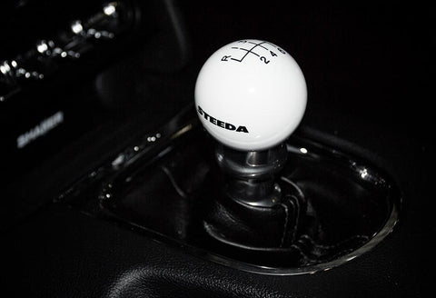 Steeda S550 6-Speed Shift Knob - White | 2015-2017 Ford Mustang (203-E226ULSI20)