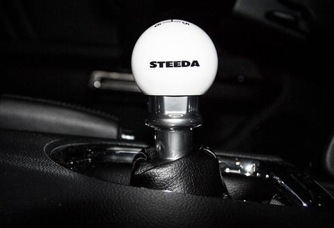 Steeda S550 6-Speed Shift Knob - White | 2015-2017 Ford Mustang (203-E226ULSI20)