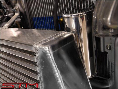 STM Relocated Coolant Overflow Reservoir | 2003-2006 Mitsubishi Lancer Evolution 8/9 (STM-EVO89-REL-CRES-BR)