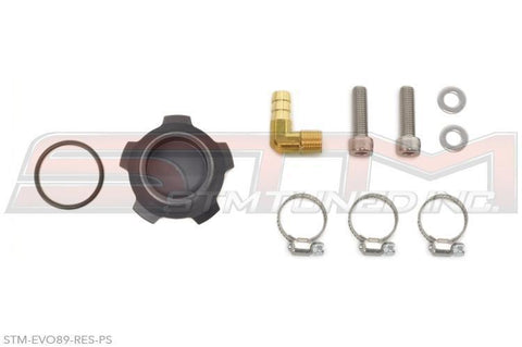 STM Aluminum Power Steering Reservoir | 2003-2006 Mitsubishi Evo 8/9 (STM-EVO89-RES-PS)