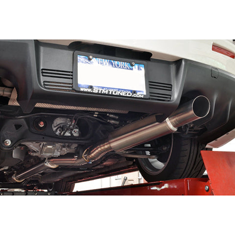 STM Single Exit Titanium Cat-Back Exhaust | 2008-2015 Mitsubishi Evolution X (STM-EVOX-EXSE-PTI)