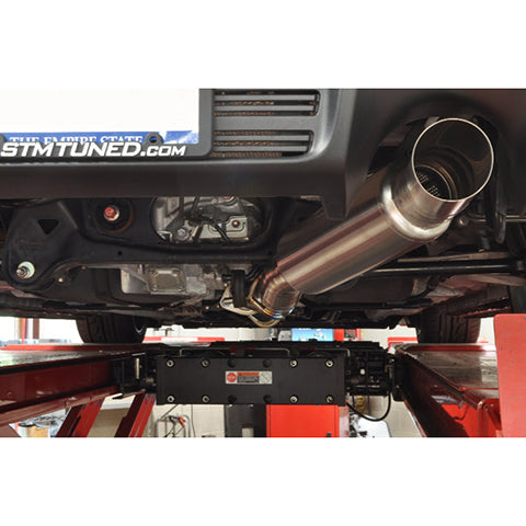 STM Single Exit Titanium Cat-Back Exhaust | 2008-2015 Mitsubishi Evolution X (STM-EVOX-EXSE-PTI)