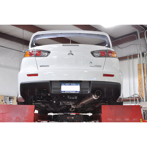 STM Single Exit Titanium Cat-Back Exhaust | 2008-2015 Mitsubishi Evolution X (STM-EVOX-EXSE-PTI)