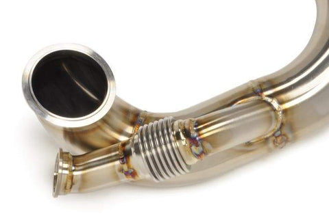 STM Stainless Steel Downpipe Recirc for FP SS Housing | 2001-2006 Mitsubishi Lancer Evolution 7/8/9 (STM-EVO-O2DPFP-RC)