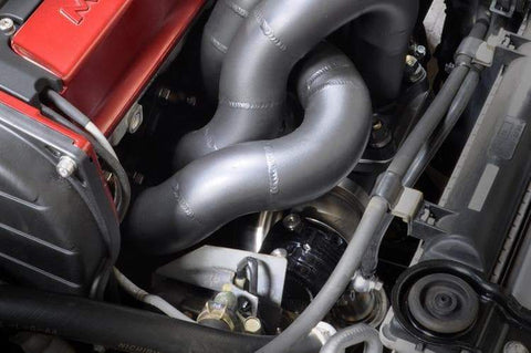 STM Stainless Steel Downpipe Recirc for FP SS Housing | 2001-2006 Mitsubishi Lancer Evolution 7/8/9 (STM-EVO-O2DPFP-RC)