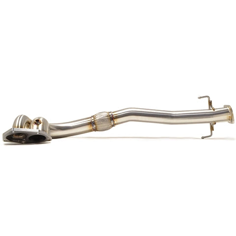 STM O2 Downpipe Recirculated for OEM-Style Housing | 2001-2006 Mitsubishi Lancer Evolution 7/8/9 (EVO-O2-DP-RC)