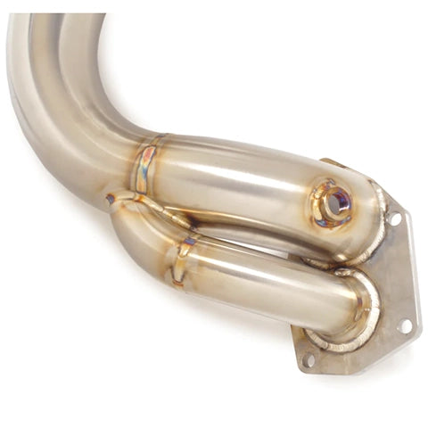 STM O2 Downpipe Recirculated for OEM-Style Housing | 2001-2006 Mitsubishi Lancer Evolution 7/8/9 (EVO-O2-DP-RC)
