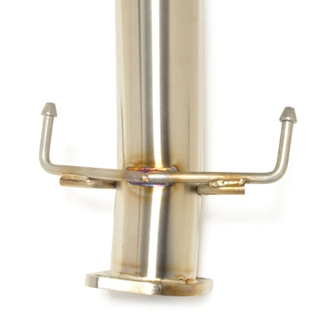 STM O2 Downpipe Recirculated for OEM-Style Housing | 2001-2006 Mitsubishi Lancer Evolution 7/8/9 (EVO-O2-DP-RC)