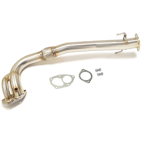 STM O2 Downpipe Recirculated for OEM-Style Housing | 2001-2006 Mitsubishi Lancer Evolution 7/8/9 (EVO-O2-DP-RC)