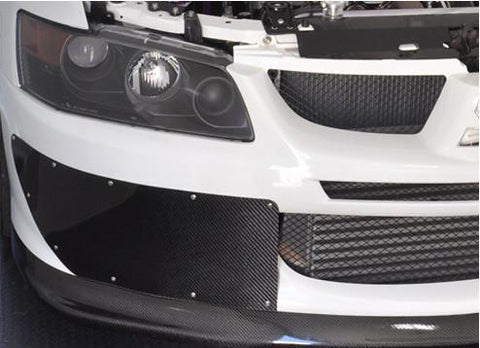STM Carbon Fiber Front Bumper Shutters | 2003-2005 Mitsubishi Lancer Evolution 8 (EVO8-CFBS)