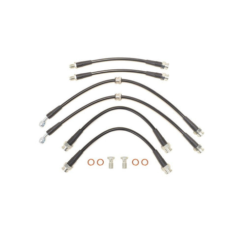 STM Stainless Steel Braided Brake Line Kit | 1996-2001 Mitsubishi Evo (STM-BL-MIT-1000BLK)