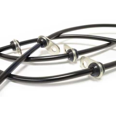 STM Braided Stainless Steel Brake Lines | 2008-2015 Mitsubishi Evo X (STM-BL-MIT-1025BLK)