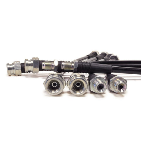 STM Stainless Steel Braided Brake Line Kit | 1990-1994 FWD 1G DSM (STM-BL-MIT-1321BLK)