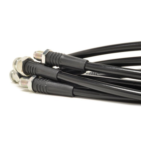 STM Stainless Steel Braided Brake Line Kit | 1990-1994 FWD 1G DSM (STM-BL-MIT-1321BLK)