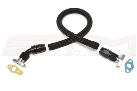 STM Braided Nylon -10AN Turbo Oil Return Line GT-Series | Multiple Mitsubishi Fitments (EVO-DSM-TORLB-GT)