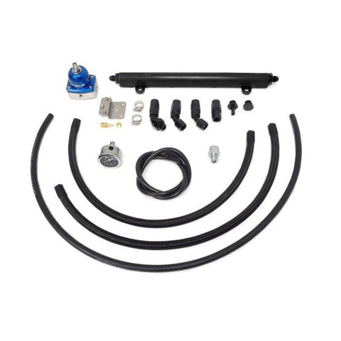 STM -6AN Fuel Feed & Return Kit w/ Rail | 2003-2006 Mitsubishi Evolution 8/9 (STM-EVO89-FFRR)