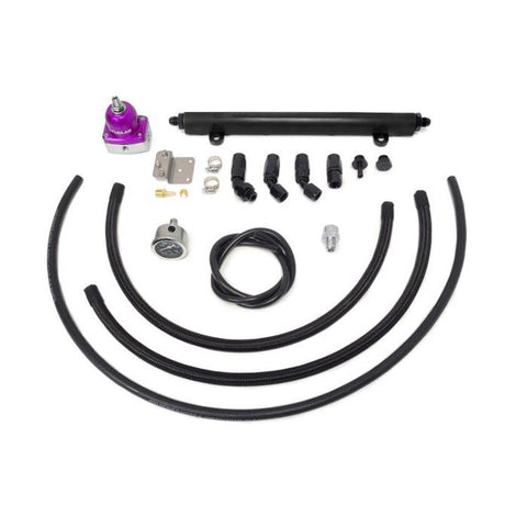 STM -6AN Fuel Feed & Return Kit w/ Rail | 2003-2006 Mitsubishi Evolution 8/9 (STM-EVO89-FFRR)