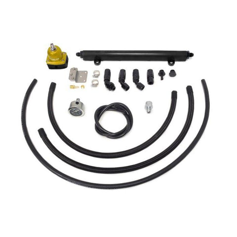 STM -6AN Fuel Feed & Return Kit w/ Rail | 2003-2006 Mitsubishi Evolution 8/9 (STM-EVO89-FFRR)