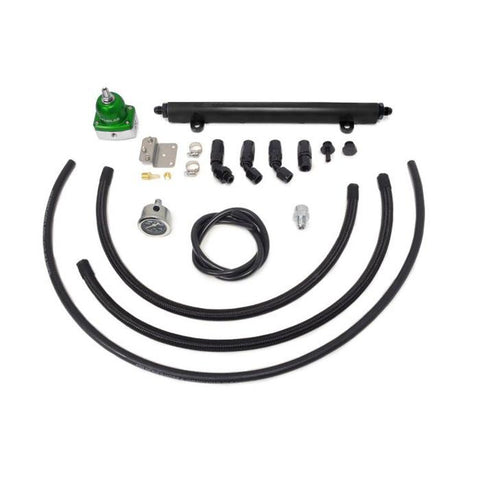 STM -6AN Fuel Feed & Return Kit w/ Rail | 2003-2006 Mitsubishi Evolution 8/9 (STM-EVO89-FFRR)