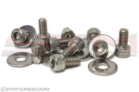 STM Evo X Stainless Headlight & Fender Bolt Kit | 2008-2015 Mitsubishi Evo X (STM-EVOX-SBK-HF)