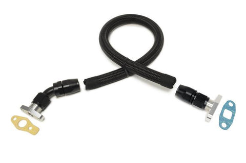 STM Braided Nylon -10AN Turbo Oil Return Line G-Series | 2003-2006 Mitsubishi Lancer Evolution VIII-IX (STM-EVO-DSM-TORLB-G)