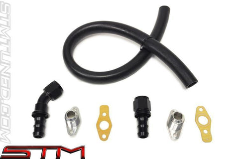 STM Mitsu-Series Pushlock -10AN Turbo Oil Return Line | Multiple Fitments (STM-TORLP-MIT)