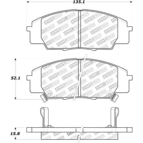 StopTech Street Brake Pads - Front | Multiple Honda/Acura Fitments (308.08290)