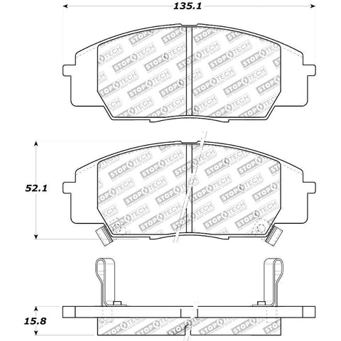StopTech Sport Brake Pads - Front | Multiple Honda/Acura Fitments (309.08290)