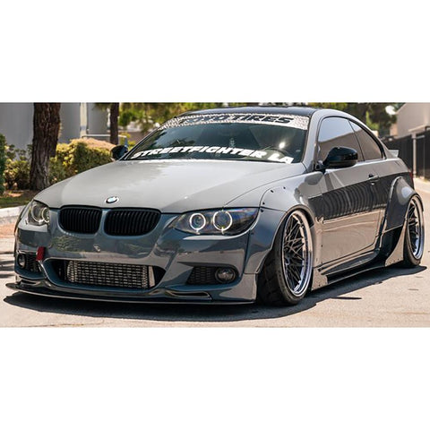 StreetFighter LA Front Lip and Splitter | 2008-2013 BMW E92 LCI Models w/ M-Tech Bumper (SFXLA-E92-FRPLIP/FLLCICBN)