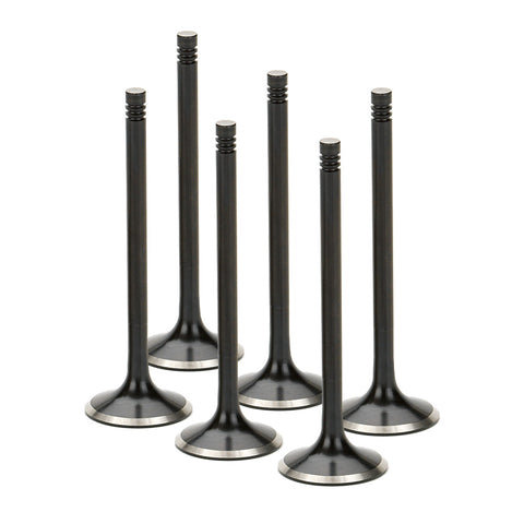 Supertech Black Nitride Exhaust Valves - +1.8mm Oversize - Set of 6 | Multiple Fitments (VWEVN-1010-6)