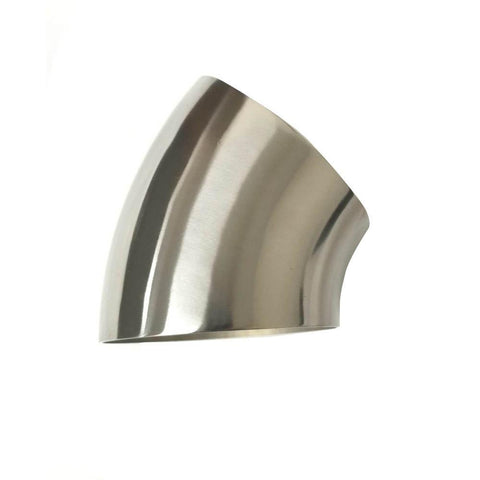Ticon 3" Titanium 45deg Elbow - 1D Radius - 1.2mm/.047" Wall (101-07624-3110)