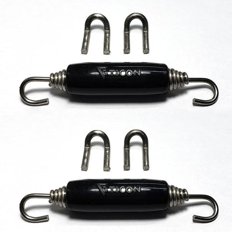 Ticon Industries - Black Silicone Titanium Spring Tab and Spring Kit, 2 Pack (108-00212-1101)