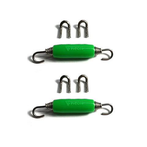 Ticon Industries - Green Silicone Titanium Spring Tab and Spring Kit, 2 Packs (108-00212-1102)