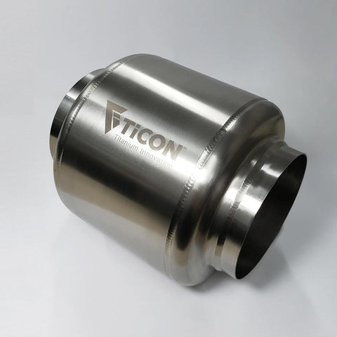 Ticon Industries - 7" OAL 4.0" In/Out Ultralight Titanium Muffler (116-10233-0000)
